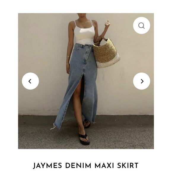 Avenue Zoe Jaymes Denim Maxi Skirt Size Medium - Picture 12 of 13